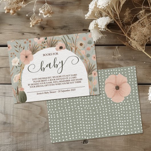 Desert Chic Books voor Baby Informatiekaartje