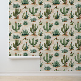 Desert Chic Cactus & Succulent Peel & Stick Behang