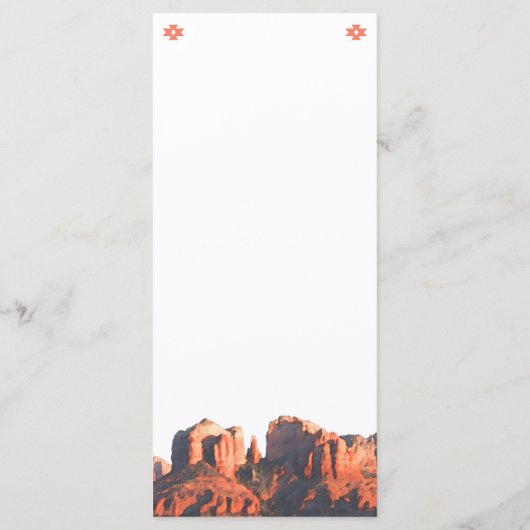 Desert Chic Sedona Bruiloft Menu (Achterkant)