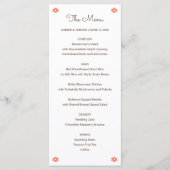 Desert Chic Sedona Bruiloft Menu (Voorkant)