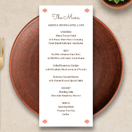 Desert Chic Sedona Bruiloft Menu