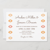 Desert Chic Sedona bruiloft uitnodiging (Voorkant)