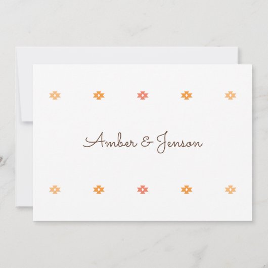 Desert Chic Sedona De datum opslaan Kaart (Achterkant)