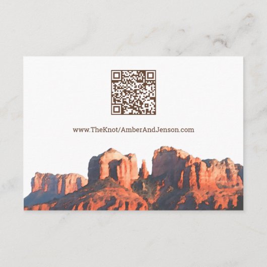 Desert Chic Sedona Details Kaart met QR Code (Achterkant)
