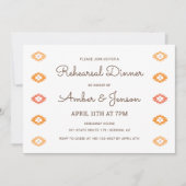 Desert Chic Sedona repetitie diner uitnodiging (Voorkant)