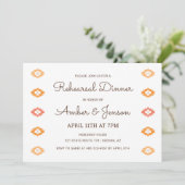 Desert Chic Sedona repetitie diner uitnodiging (Staand voorkant)