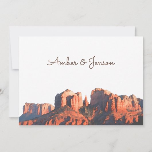 Desert Chic Sedona repetitie diner uitnodiging (Achterkant)