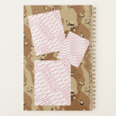 Desert Choco Chip Camouflage Daily Budget Planner (Achterkant)