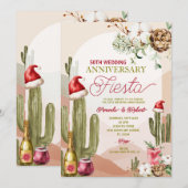 Desert Christmas 50th Wedding Jubileum Fiesta Kaart (Voorkant / Achterkant)