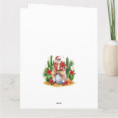 Desert Christmas with Cactus Santa Claus  Kaart (Achterkant)