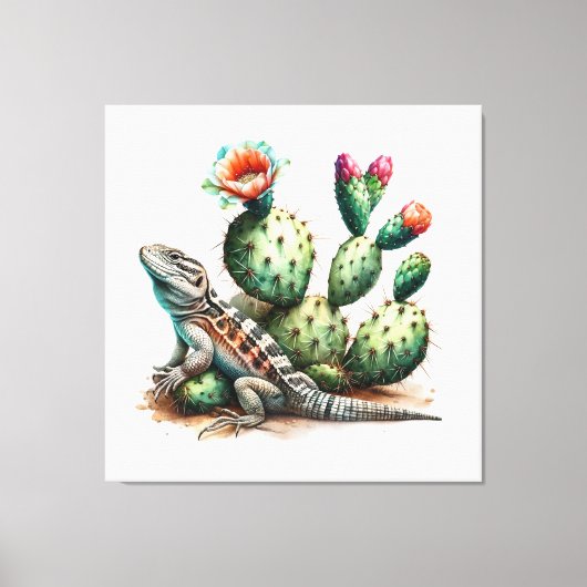 Desert chuckwalla canvas afdruk (Voorkant)