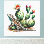 Desert chuckwalla canvas afdruk (Insitu (Houten vloer))
