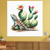 Desert chuckwalla canvas afdruk (Insitu (Woonkamer))