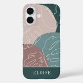 Desert Clay en Spruce Boho Tropical Monstera Leaf Case-Mate iPhone Case (Achterkant)