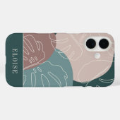 Desert Clay en Spruce Boho Tropical Monstera Leaf Case-Mate iPhone Case (Achterkant (horizontaal))