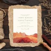 Desert Colors Terracotta Southwest Wedding Kaart