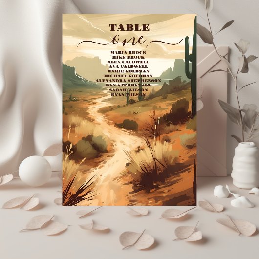 Desert Colors Terracotta Southwest Wedding Kaart