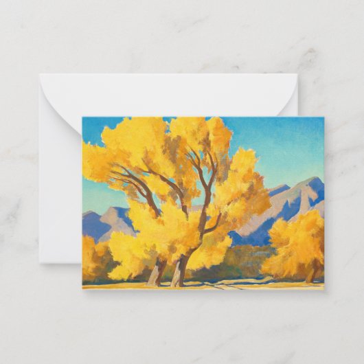 Desert Cottonwoods, Arizona by Maynard Dixon Notitiekaartje (Voorkant)