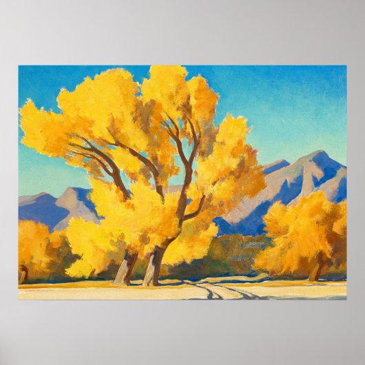 Desert Cottonwoods, Arizona by Maynard Dixon Poster (Voorkant)