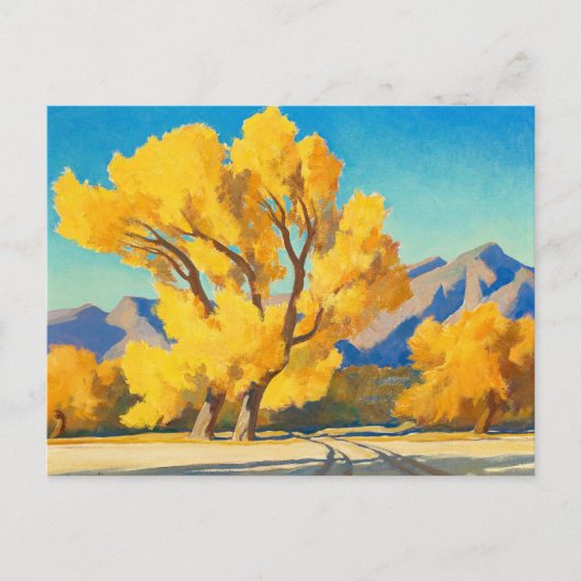 Desert Cottonwoods, Arizona by Maynard Dixon Uitnodiging Briefkaart (Voorkant)