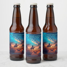 Desert Cowboy Night Watch aanpassen Bier Etiket