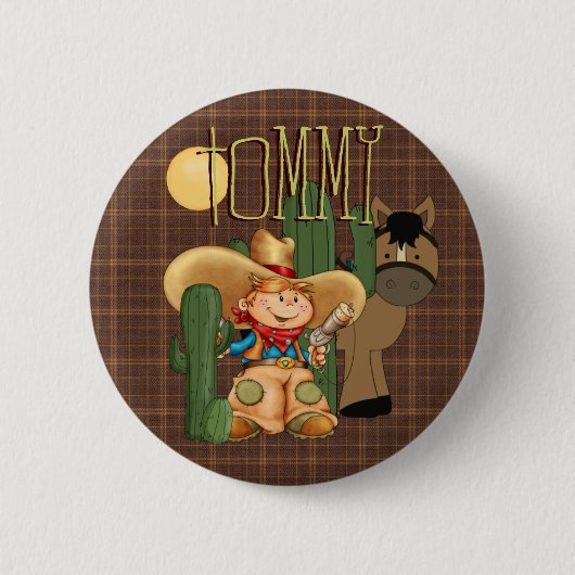 Desert Cowboy Ronde Button 5,7 Cm (Voorkant)