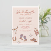 Desert Cowgirl Bachelorette Weekend Kaart (Staand voorkant)