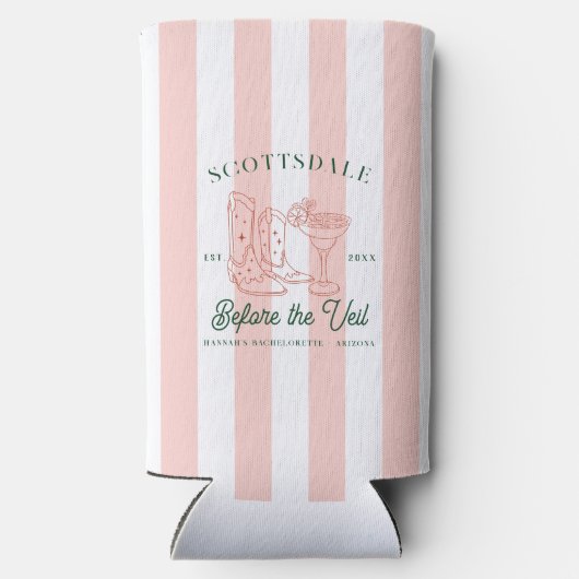 Desert Cowgirl Country Club | vrijgezellen Seltzer Blikjeskoeler (Achterkant)