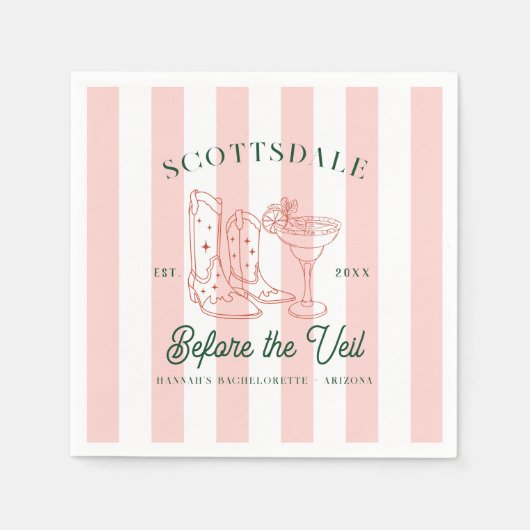 Desert Cowgirl Country Club | vrijgezellen Servet (Voorkant)