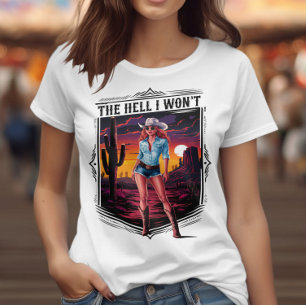 Desert Cowgirl en de Tall Cactus T-shirt