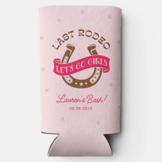 Desert Cowgirl Laatste Rodeo Bachelorette Party Seltzer Blikjeskoeler (Achterkant)