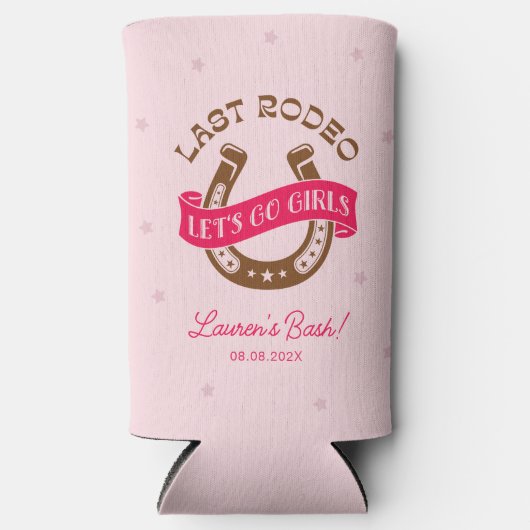 Desert Cowgirl Laatste Rodeo Bachelorette Party Seltzer Blikjeskoeler (Voorkant)