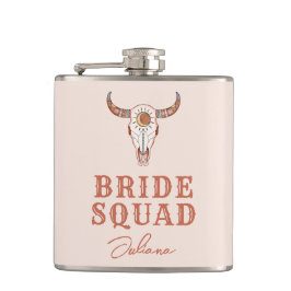Desert Cowgirl Laatste Rodeo Bride Squad Flask Heupfles