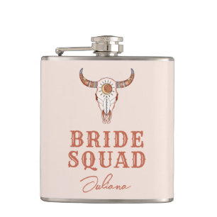 Desert Cowgirl Laatste Rodeo Bride Squad Flask Heupfles