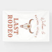 Desert Cowgirl Laatste Rodeo Welkom Spandoek (Horizontaal)