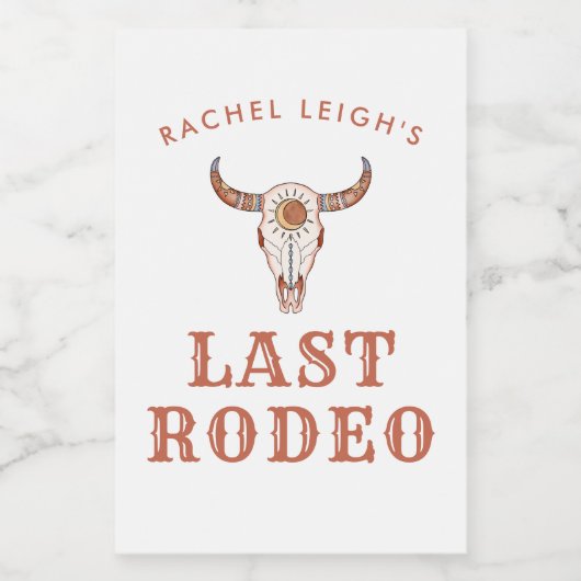 Desert Cowgirl Last Rodeo Wijn Etiket (Enkel label)