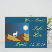 Desert Coyote Howling Full Moon Thunder_Cove (Staand voorkant)