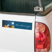 Desert Coyote Howling Full Moon Thunder_Cove Bumpersticker (Op Truck)