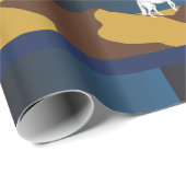 Desert Coyote Howling Full Moon Thunder_Cove Cadeaupapier (Rol Hoek)