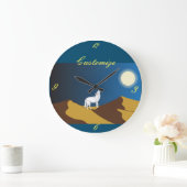 Desert Coyote Howling Full Moon Thunder_Cove Grote Klok (Huis)