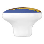 Desert Coyote Howling Full Moon Thunder_Cove Keramische Knop (Zijkant)