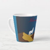 Desert Coyote Howling Full Moon Thunder_Cove Latte Mok (Linkerhoek)