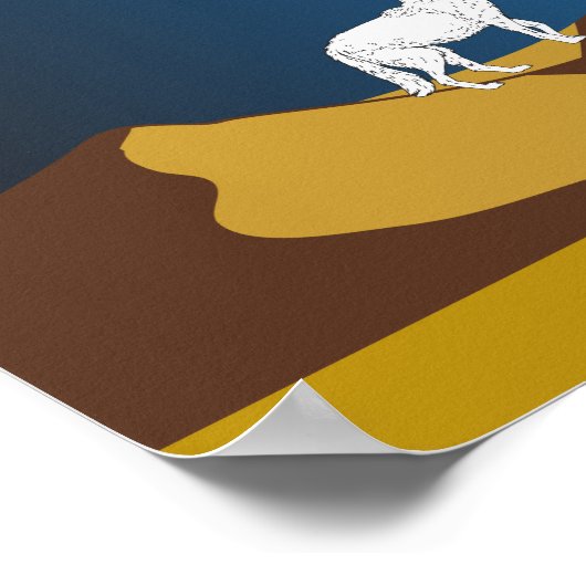 Desert Coyote Howling Full Moon Thunder_Cove Poster (Hoek)