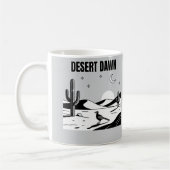 Desert Dawn Black and White Roadrunner Sketch Art Koffiemok (Links)