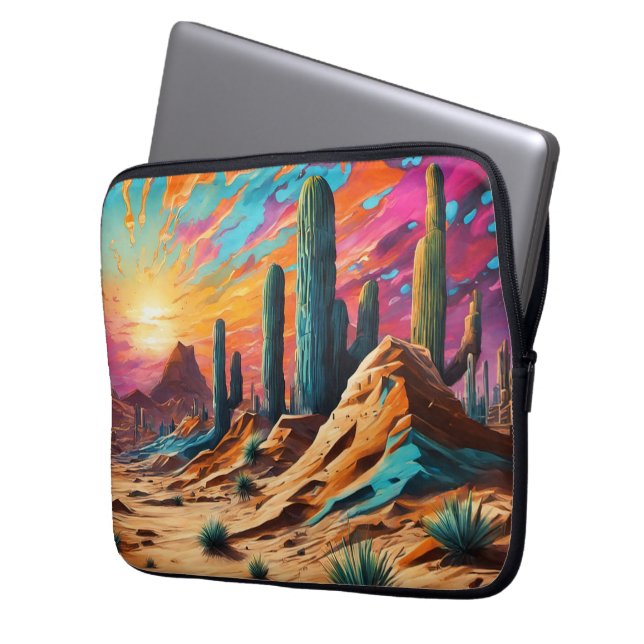 Desert Dawn Laptop Sleeve (Voorkant Links)