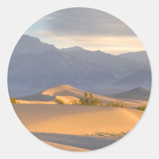 Desert Dawn Ronde Sticker (Voorkant)