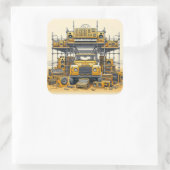 Desert Defender Vierkante Sticker (Tas)