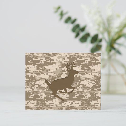Desert Digital Camouflage Deer Camo Pattern Briefkaart (Staand voorkant)