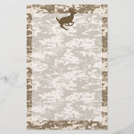 Desert Digital Camouflage Deer Camo Pattern Briefpapier (Voorkant)