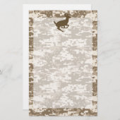 Desert Digital Camouflage Deer Camo Pattern Briefpapier (Voorkant / Achterkant)